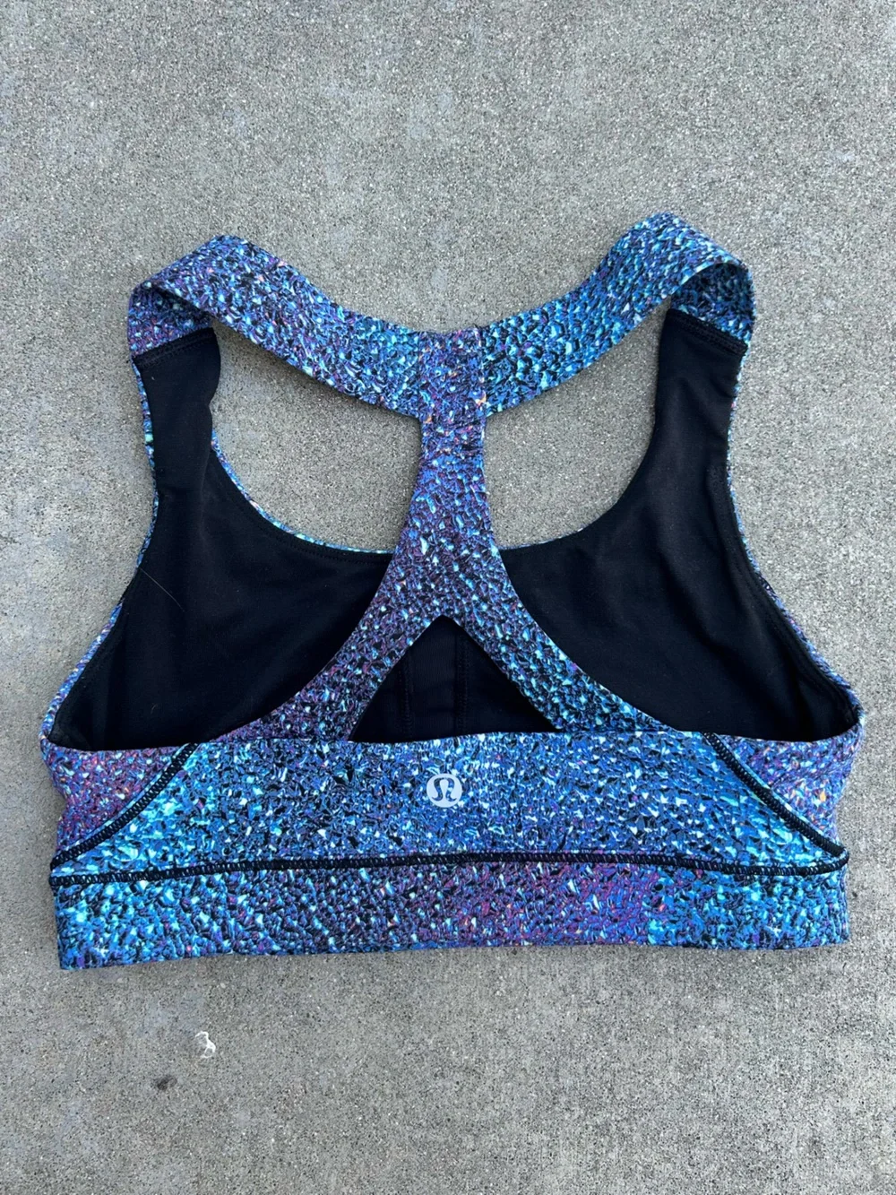 ✨ Lululemon Fast Lane Bra 2 Strive Multi Black Mermaid Galaxy Racerback ✨